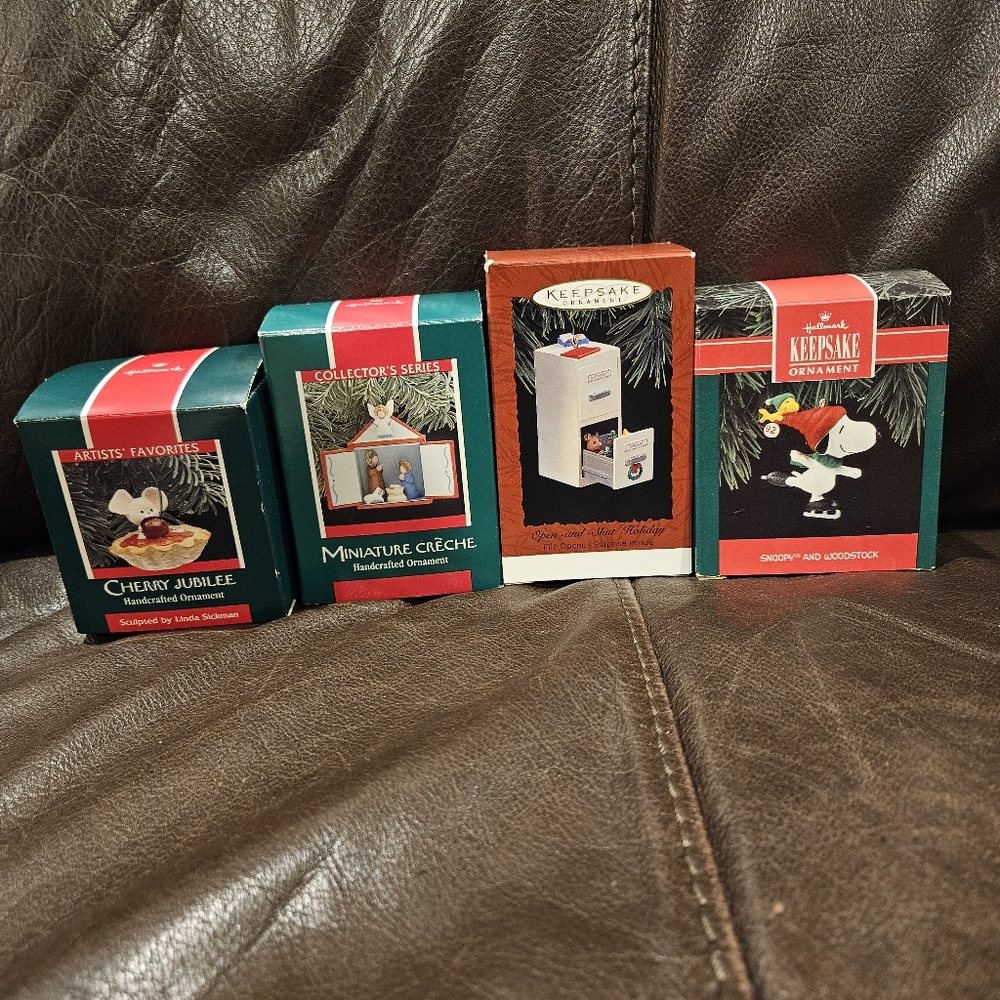 Four Vintage Hallmark Ornaments